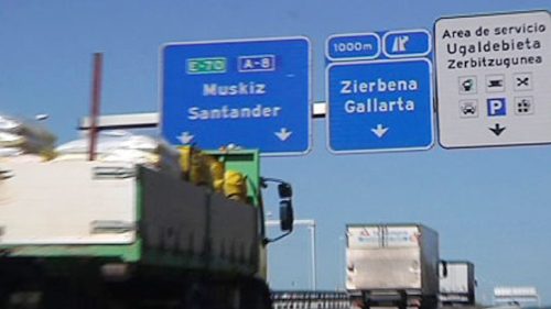 Restricciones a camiones en el País Vasco para 2016