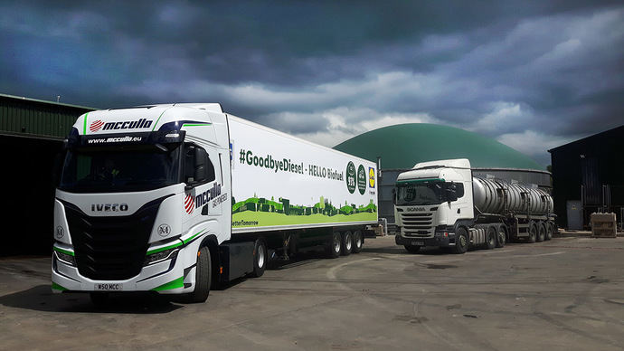 Un cliente norirlandés de Weltec utiliza biometano para camiones