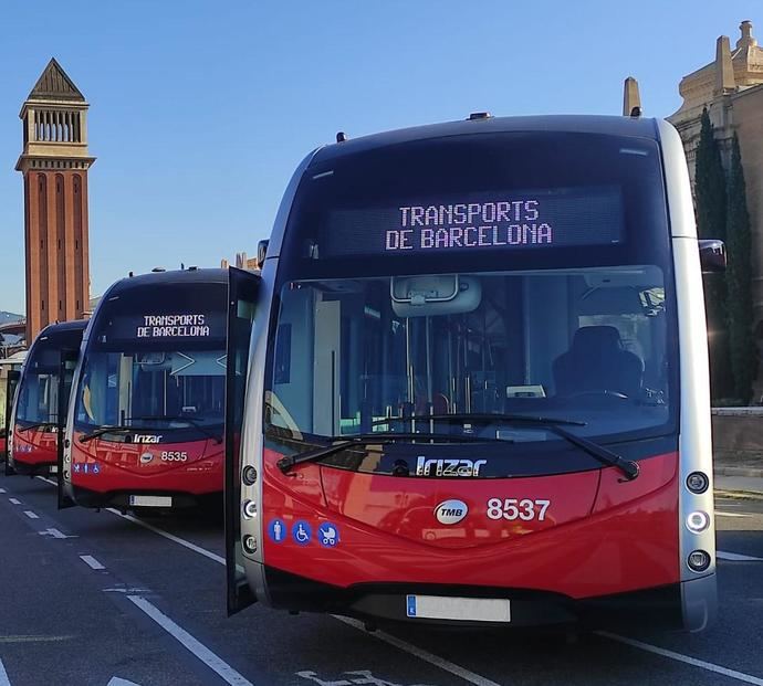 Nueve autobuses eléctricos lrizar se incorporan a la flota de TMB