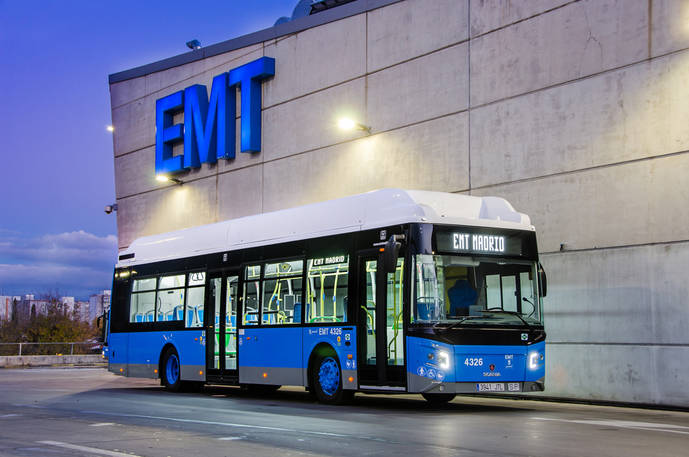 Un autobús de la EMT de Madrid.