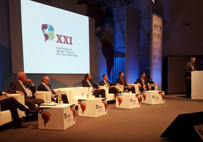 Un momento de la XXI Conferencia de Zonas Francas de las Américas (Azfa), celebrada en Tenerife.