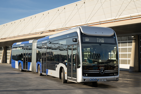 TMB pone a prueba un nuevo vehículo de hidrógeno del fabricante Evobus