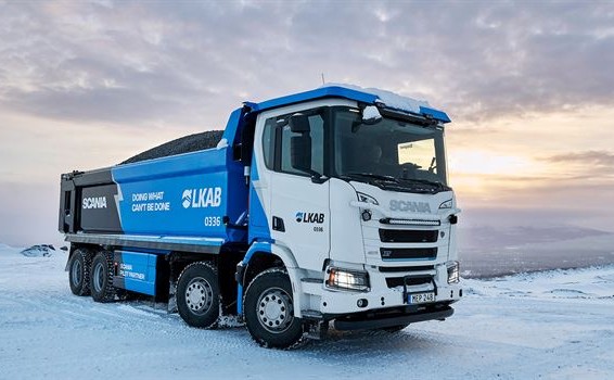 Scania y Lkab dan un salto histórico con el primer volquete eléctrico para minería