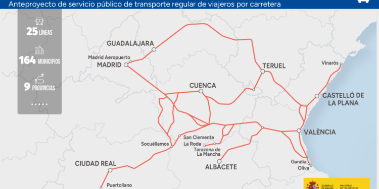 Transportes impulsa el nuevo corredor Madrid–Valencia con 164 municipios conectados