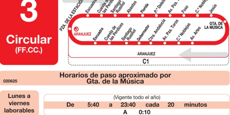 Aranjuez prueba una app para saber en tiempo real cuándo llega el autobús urbano