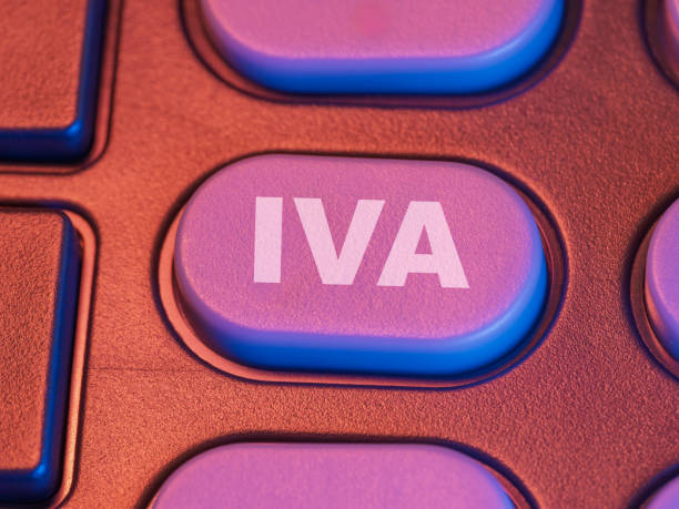 Tecla de un teclado con la palabra IVA destacada en color claro