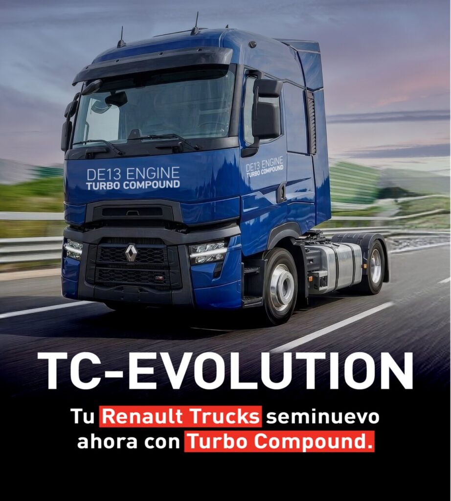 Camión Renault Trucks T High 480 con tecnología Turbo Compound en carretera
