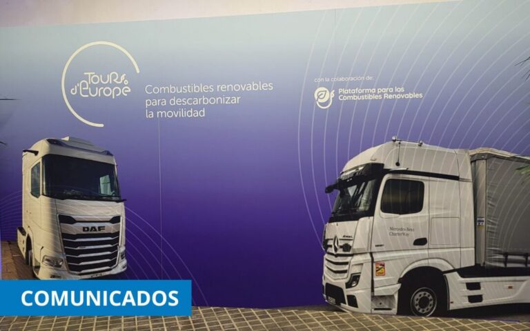 Cartel del Tour d'Europe sobre combustibles renovables para descarbonizar el transporte