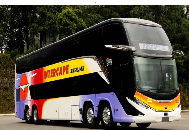 Autobús de doble piso Marcopolo con volante a la derecha en Sudáfrica