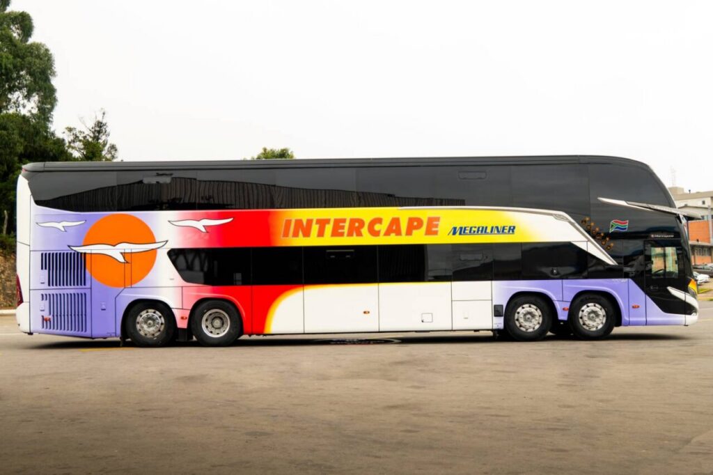 Autobús de doble piso Marcopolo con volante a la derecha en Sudáfrica