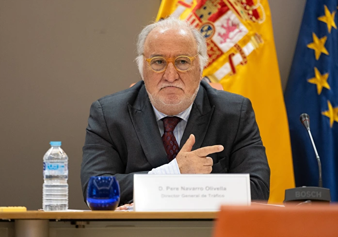 Pere Navarro, Director General de Tráfico, en una reunión sobre seguridad vial.