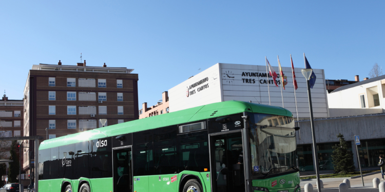 Alsa pone en marcha el primer autobús eléctrico en Madrid