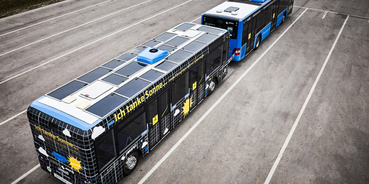 Los autobuses ‘toman’ el Sol en las calles de Múnich