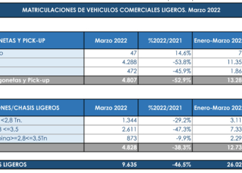 Las matriculaciones de comerciales, en caída libre