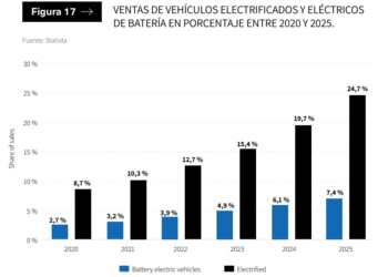 Cuál es la actual flota de eléctricos y su evolución