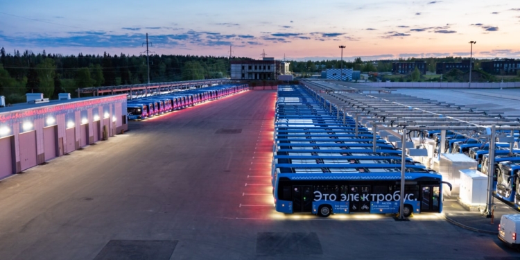 La primera flota de buses eléctricos de Rusia, en marcha