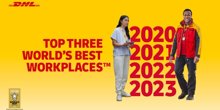 DHL Express, de nuevo entre las tres mejores empresas para trabajar