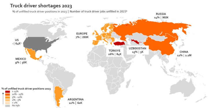IRU recalca que la falta de conductores es un ‘problema crónico’ a escala mundial