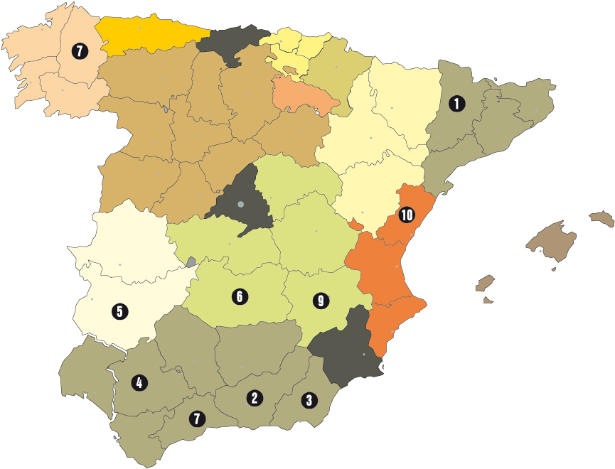 Se acumulan los precios baratos en la mitad sur