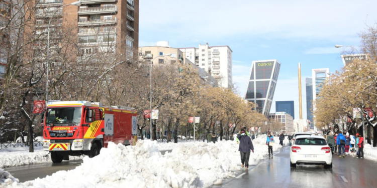 EMT Madrid recupera el servicio poco a poco tras la nevada