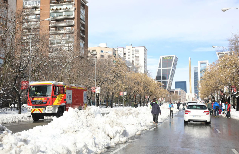 EMT Madrid recupera el servicio poco a poco tras la nevada
