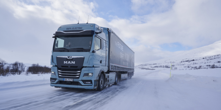 El MAN eTGX eléctrico completa su travesía de 3.000 km desde Laponia