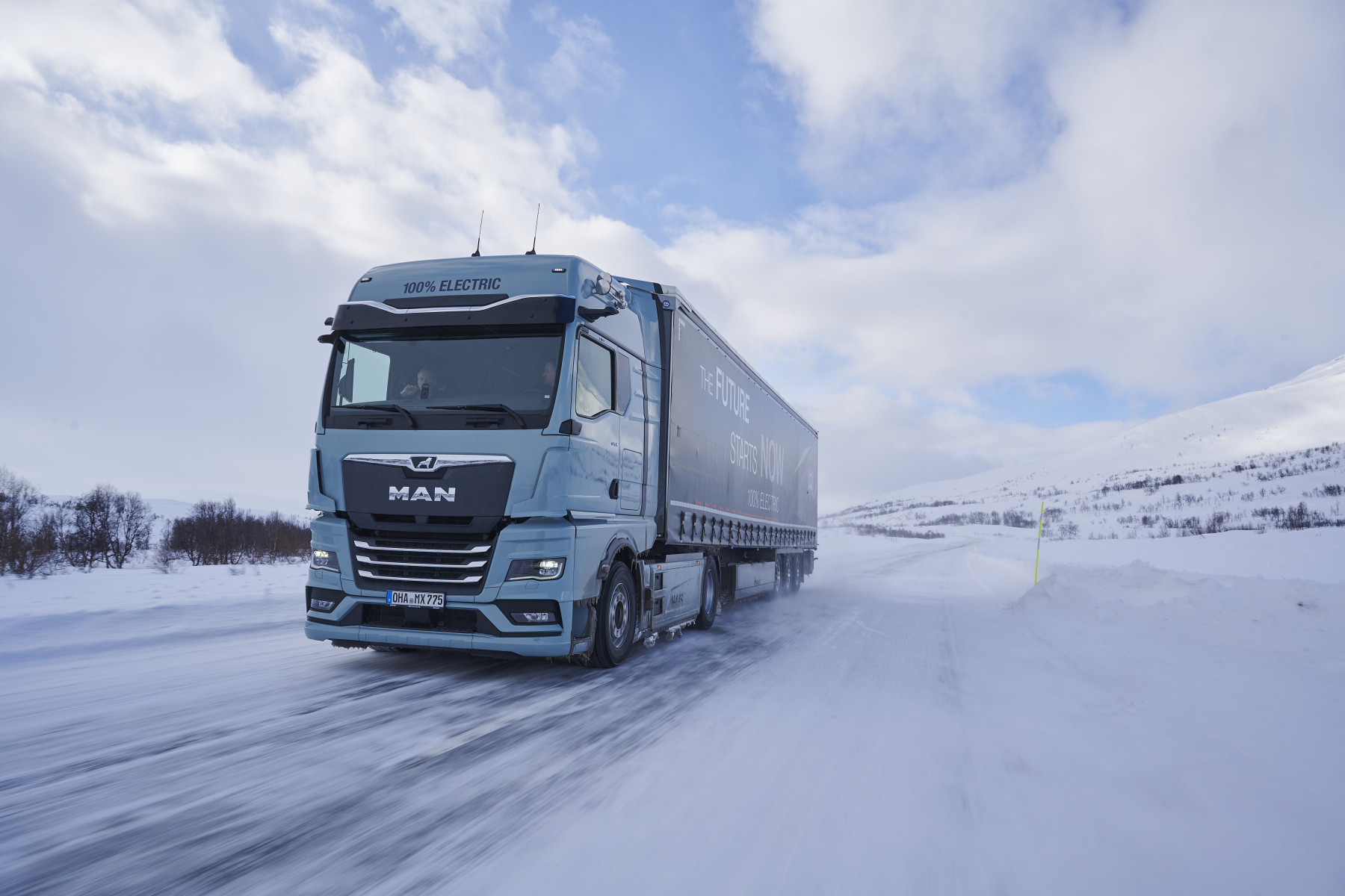 El MAN eTGX eléctrico completa su travesía de 3.000 km desde Laponia