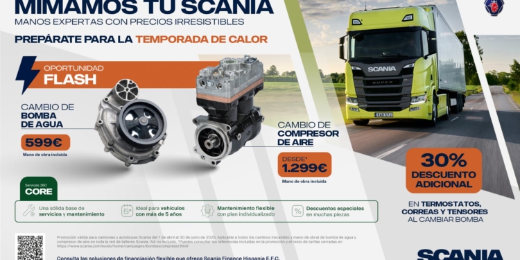 Scania Hispania lanza campaña de mantenimiento preventivo