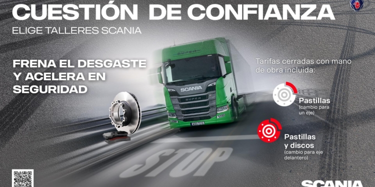 Scania garantiza la seguridad a través del mantenimiento de frenos