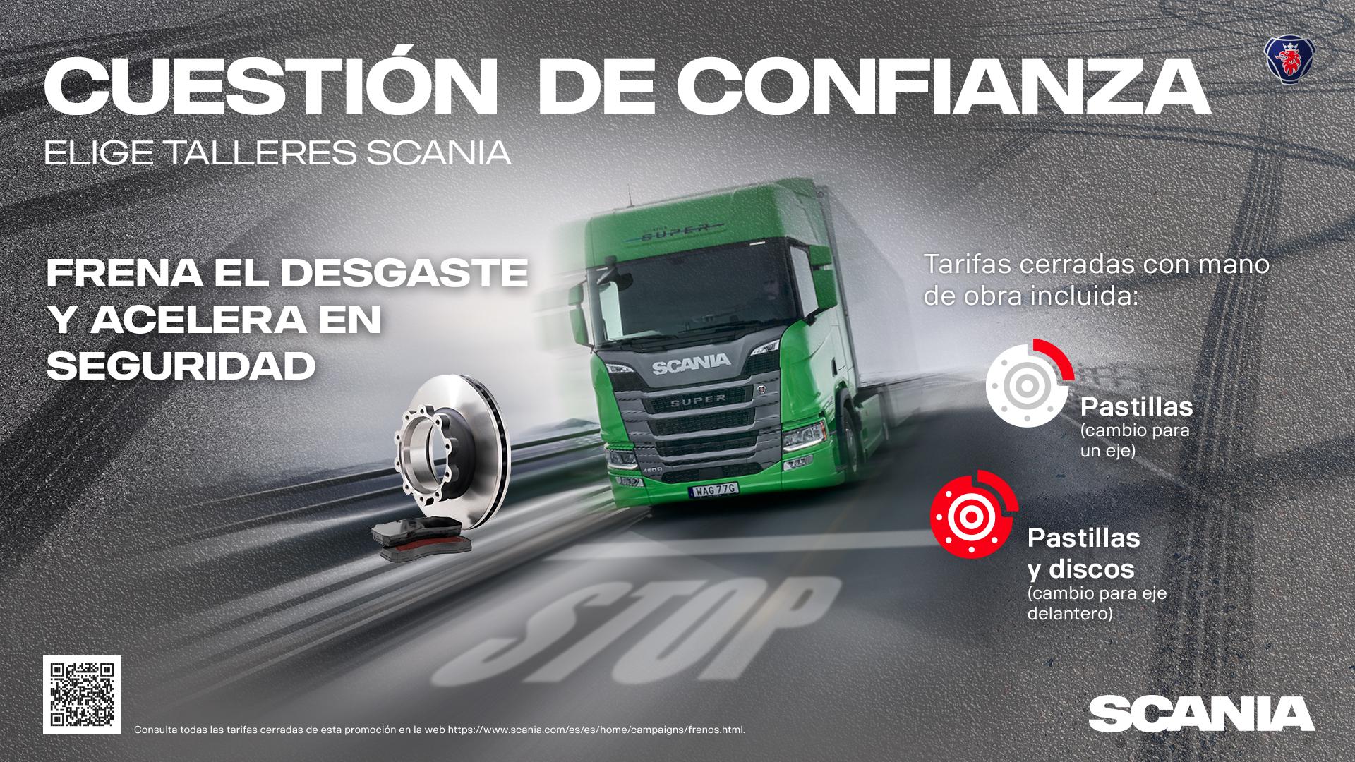 Scania garantiza la seguridad a través del mantenimiento de frenos