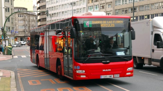 Sube el 66% en viajeros con tarjeta de transporte público de A Coruña