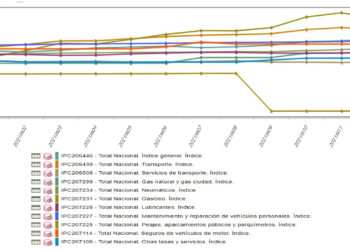 El IPC del Transporte creció en 2021 por debajo del indicador general