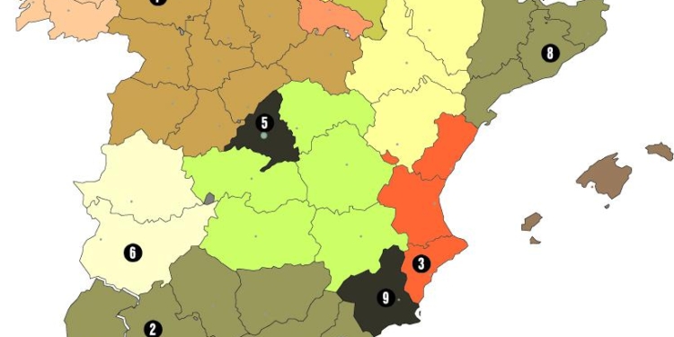 Crece el número de provincias por debajo de los 1,2