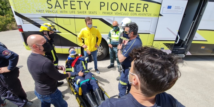 E-Rescue con Palma de Mallorca en el rescate en accidentes de autobuses
