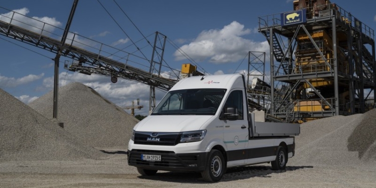 La MAN eTGE también circula con electricidad por zonas de construcción