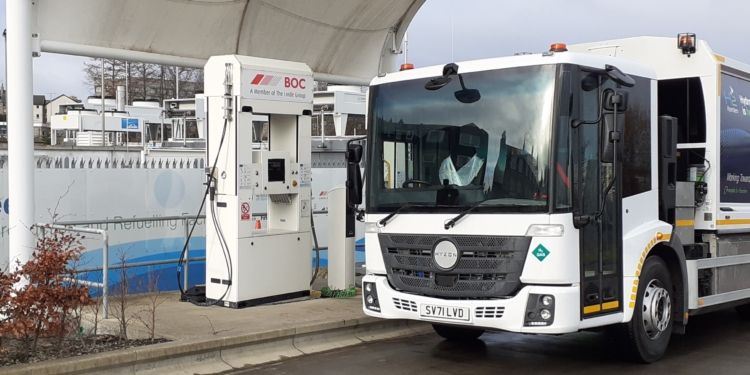 Recogida de residuos en Reino Unido con hidrógeno y Allison Transmission