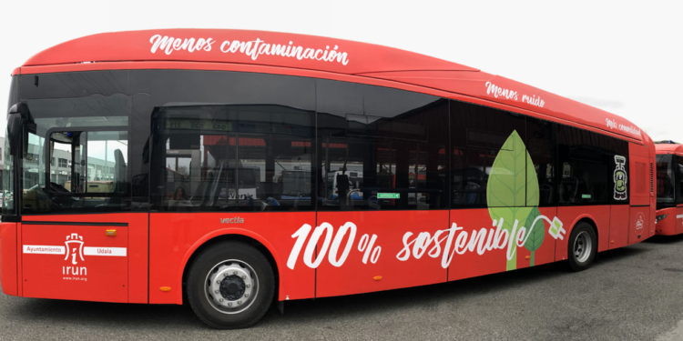 La línea de bus L-2 de Irunbus ya es 100% eléctrica con cuatro Irizar e-mobility