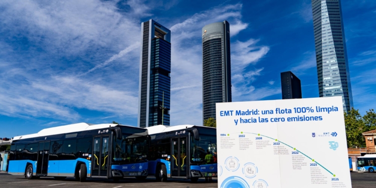 EMT Madrid completa su flota de autobuses de gas natural comprimido