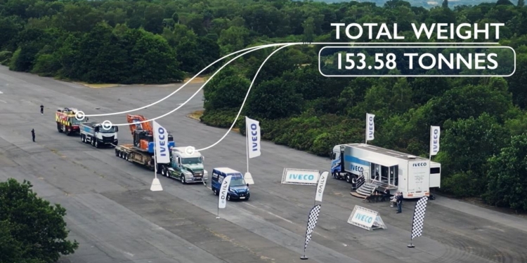 La Iveco eDaily remolca más de 153 toneladas