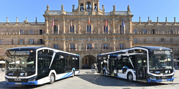 Salamanca incorpora 25 autobuses 100% eléctricos de la marca MAN