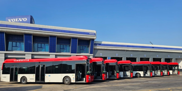 Tmesa incorpora en Terrassa 10 autobuses híbridos Volvo B5LH