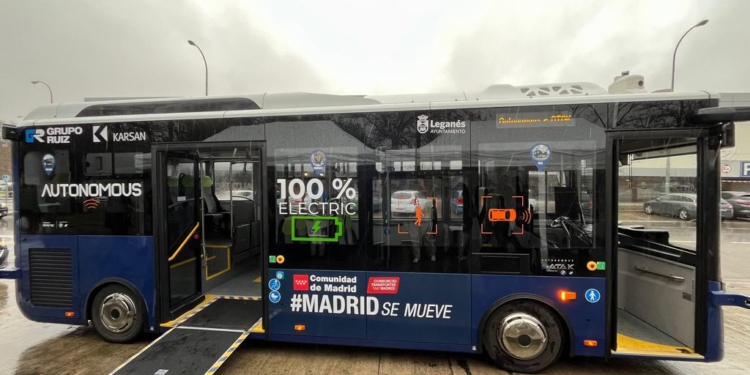 Éxito rotundo en la presentación del autobús autónomo de Karsan en Leganés