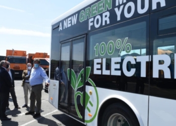 Un autobús eléctrico de Alfabus, a prueba en Algeciras