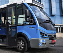 Un minibús Karsan Jest 100% eléctrico, en pruebas en Barcelona