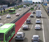 Avances en el carril BUS-VAO en la autovía A-2 en Madrid