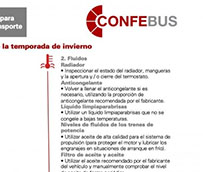 Winter checklist para una conducción segura en autobús