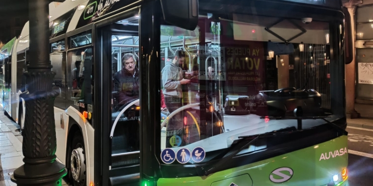 Auvasa prestará servicio búho hasta las 4 de la mañana en San Juan