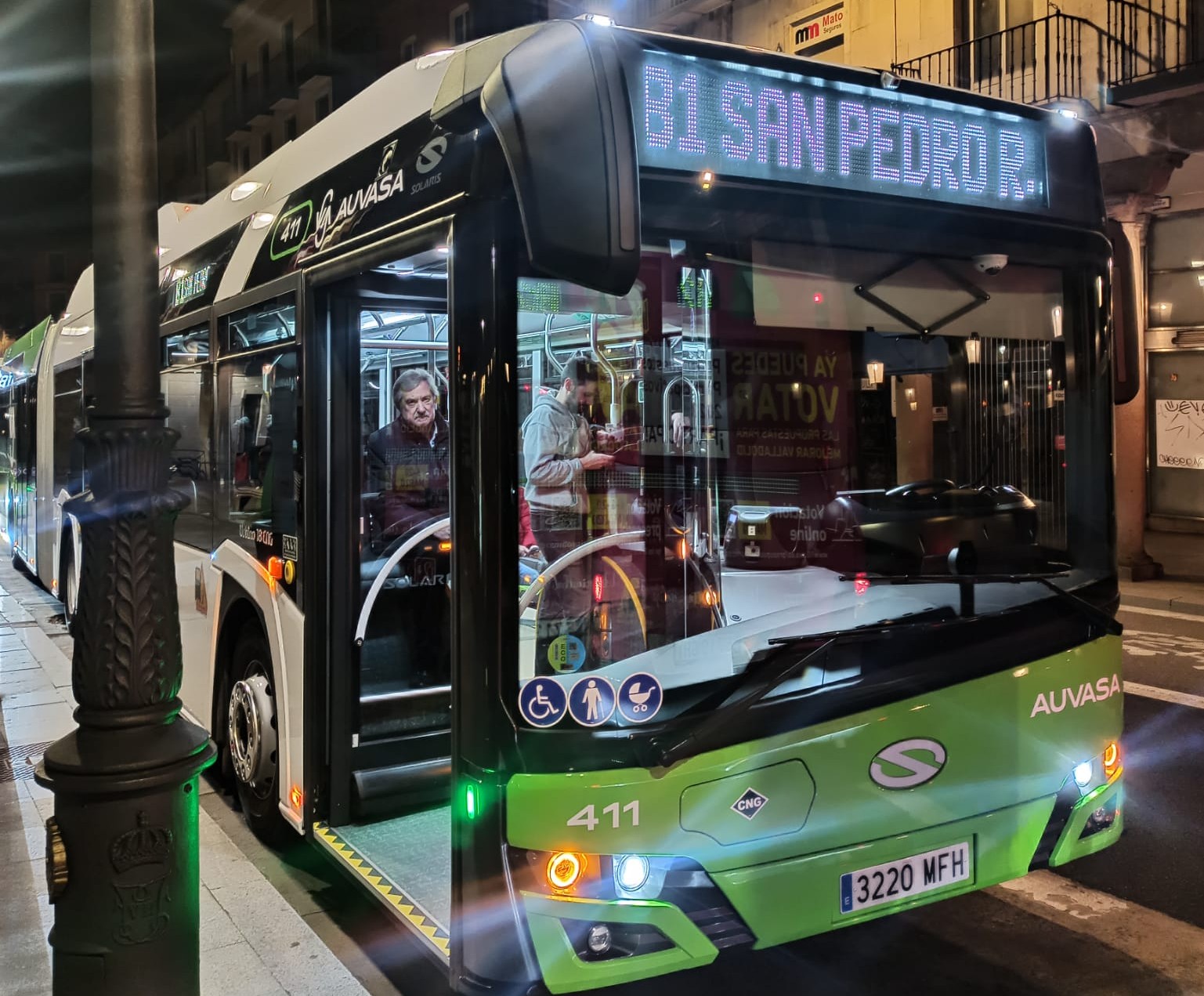 Auvasa prestará servicio búho hasta las 4 de la mañana en San Juan