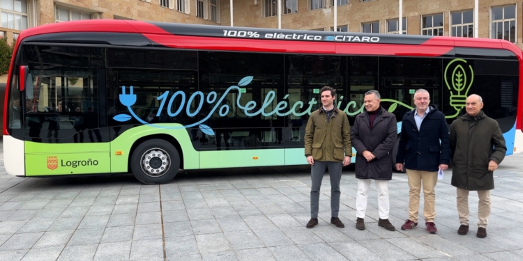 El transporte público de Logroño incorpora su primer autobús 100% eléctrico