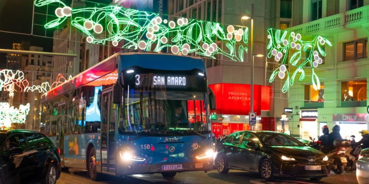 EMT Madrid anuncia modificaciones en sus líneas durante Navidad y Año Nuevo